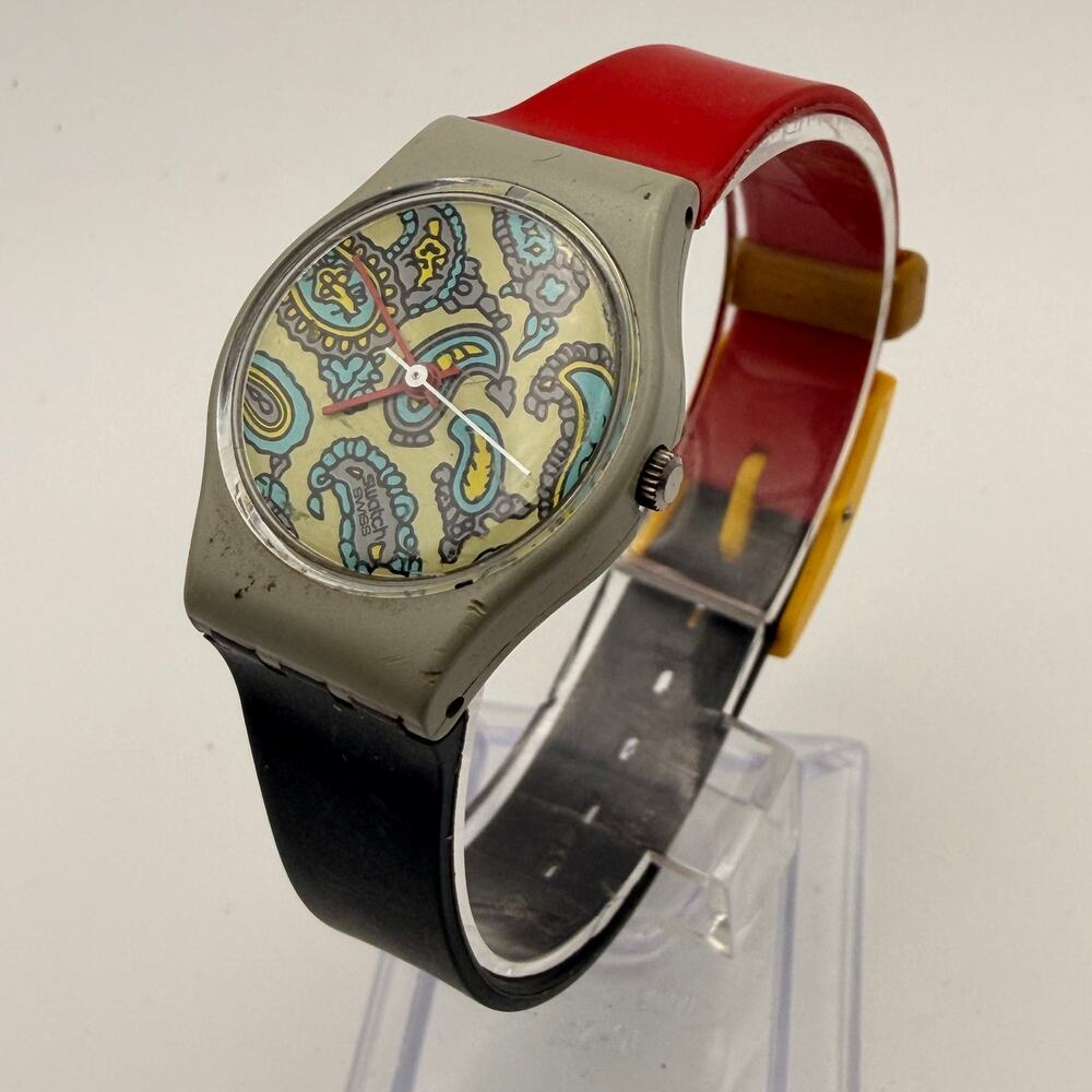 Vintage 1985 Swatch Lady "Sheherazade" 25mm Quartz Watch Working New Battery